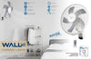 Ventilatore oscillante da parete 5 pale Wall 3 con telecomando Ø 40 cm