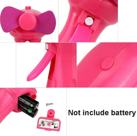 Ventilatore a batteria portatile con nebulizzatore ad acqua per mare e spiaggia h 22 cm