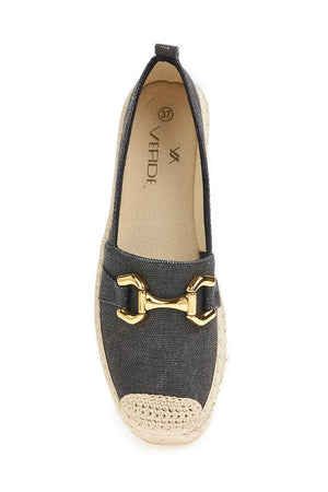 VERDE FASHION | Espadrilles flatform in tessuto