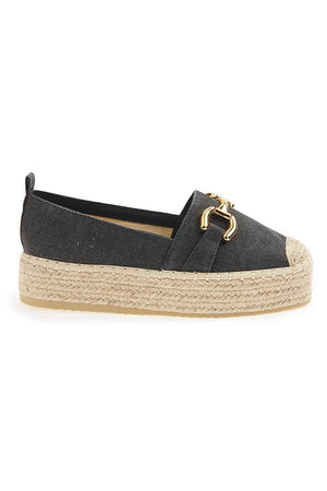 VERDE FASHION | Espadrilles flatform in tessuto
