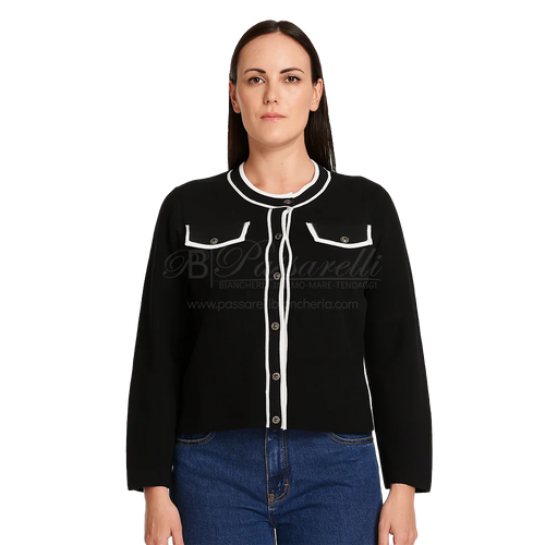 Verdissima Cardigan Corto in Viscosa con Bottoni 2509S50