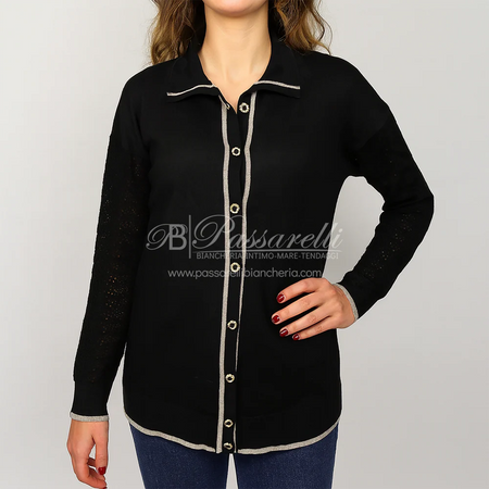 Verdissima Cardigan in Viscosa con Bottoni 2509S50