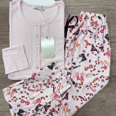 Verdissima Pigiama Caldo Cotone da Donna BL11 2509S60