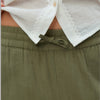 Vero Moda Pantaloni Wide Leg Cotton Linen Vita Medio Elasticizzata