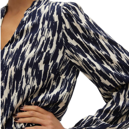 Vero Moda blusa bianco blu Easy Joy 10302057 Camicie Vero Moda