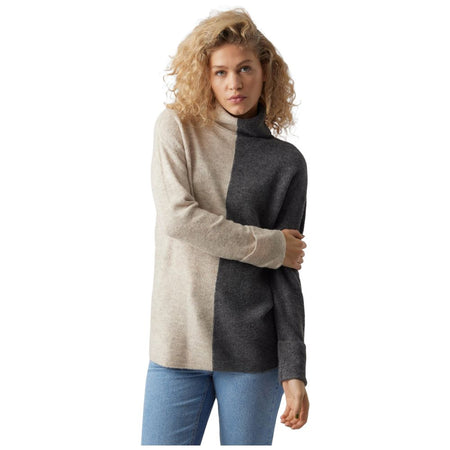 Vero Moda maglia lunga Lefile beige grigio