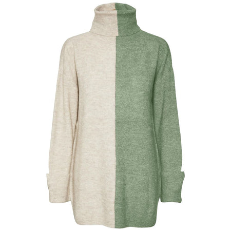 Vero Moda maglia lunga Lefile beige verde