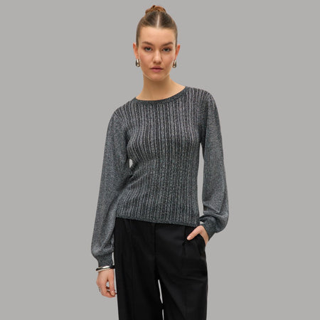 Vero Moda maglia nero grigio glitter Italia 10331487