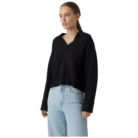 Vero Moda maglioncino polo nero Gold