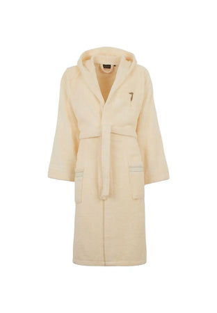 Trussardi Home Accappatoio con Cappuccio in Puro Cotone Ribbon S100