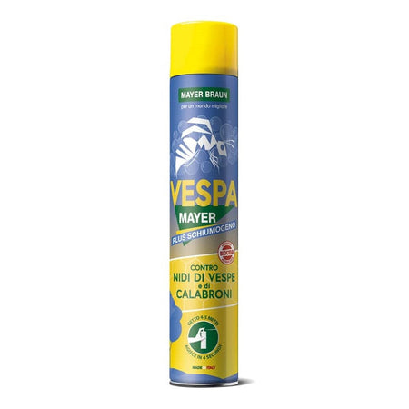 Vespamayer Plus Schiumogeno ml 750 Insetticida Spray Specifico per Vespe e Calabroni nel Nido Mayer Braun
