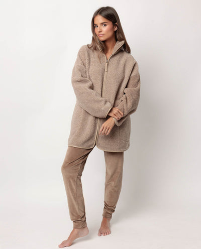 Admas Vestaglia donna invernale in pile con cerniera 67323 2511S30