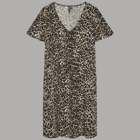 Vestito Corto Vero Moda in Viscosa con Scollo a V e Vita Regolabile