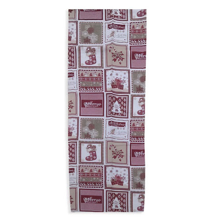 Via Roma 60 Runner Natalizio 55x150 in Gobelin Rosso S25 - Passarelli Biancheria