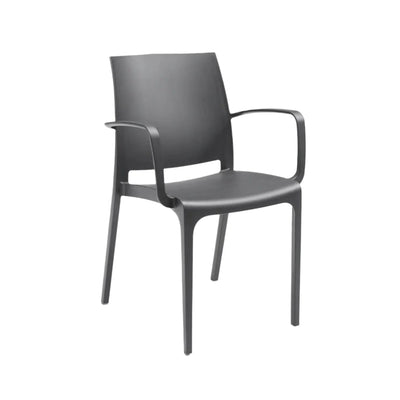 Sedia in Polipropilene Torino con braccioli impilabile, per bar e strutture