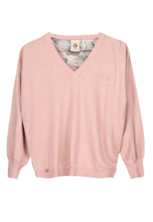 Anekke MAGLIONE Pink sweater with printed back da donna