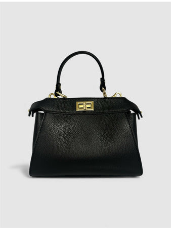 DOPPIASE Borsa a mano Micro in vera pelle Made in Italy 23x16x12cm