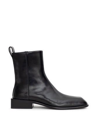 Alexander Wang Ankle Boots in Pelle Nera Throttle da donna