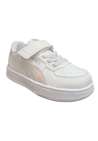 Scarpe sneakers Bambini e ragazzi PUMA CAVEN  bianco-cangiante laccio elastico e velcro