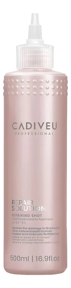 Cadiveu repair solution, repairing shot 500 ml trattameno ristrutturante ultra concentrato