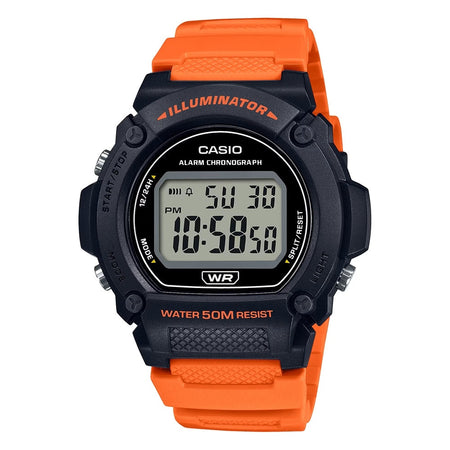 CASIO TIMELESS COLLECTION Mod. SPORT- ILLUMINATOR. WR 50M. ALARM. CHRONOGRAPH - BLACK (Brilliant color strap)