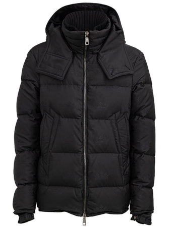 Dolce &amp; Gabbana Giubbotto all over logo nero da uomo