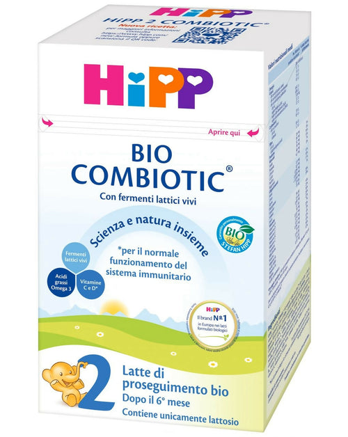 2x HiPP Bio Combiotic 2 Polvere - con fermenti lattici vivi - latte di proseguimento dopo il 6° mese - 2 Confezioni da 600gr ciascuna - 1200gr totale