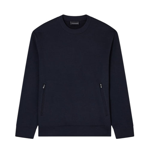EMPORIO ARMANI felpe senza cappuccio uomo emporio armani - sweatshirt - blu da uomo