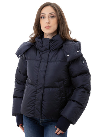 ADD Giacca corta con cappuccio removibile e polsini in maglia da donna