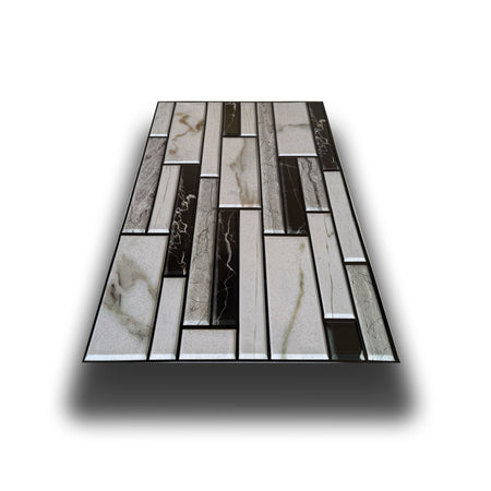 Pannelli 3D Rivestimento a parete in PVC effetto MARMO B&W 96x48cm Realistici, isolanti, idrorepellenti.