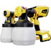 Pistola per verniciatura - WAGNER - Spruzzatore universale W600 Flexio 18V - regolabile in continuo, 0-500 ml/min - 2 tazze e ugelli