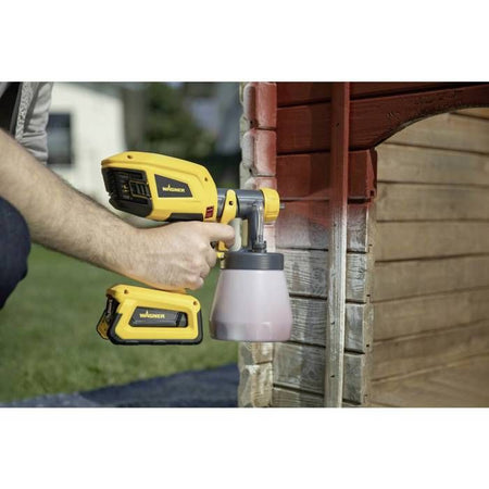 Pistola per verniciatura - WAGNER - Spruzzatore universale W600 Flexio 18V - regolabile in continuo, 0-500 ml/min - 2 tazze e ugelli