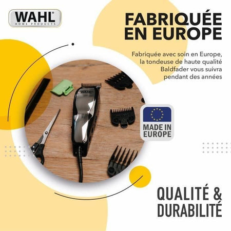 WAHL 20107.0460 Tagliacapelli Baldfader - Rifinitore con filo - Funzione cono - Affilatura automatica - Larghezza lama 45 mm