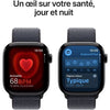 Apple Watch Series 10 GPS - 42 mm - Cassa in alluminio nero intenso - Cinturino Sport Loop inchiostro