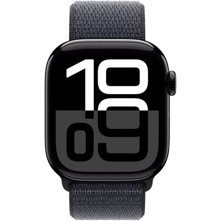 Apple Watch Series 10 GPS - 42 mm - Cassa in alluminio nero intenso - Cinturino Sport Loop inchiostro