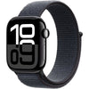 Apple Watch Series 10 GPS - 42 mm - Cassa in alluminio nero intenso - Cinturino Sport Loop inchiostro