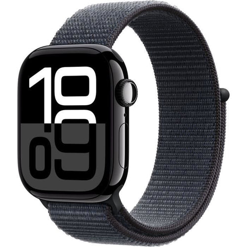 Apple Watch Series 10 GPS - 42 mm - Cassa in alluminio nero intenso - Cinturino Sport Loop inchiostro
