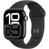 Apple Watch Series 10 GPS - 42 mm - Cassa in alluminio Jet Black - Bracciale sportivo nero - S/M