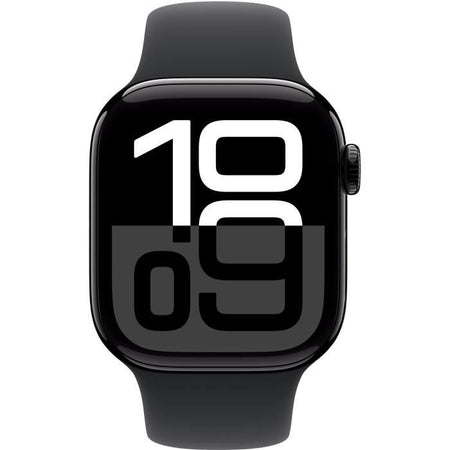 Apple Watch Series 10 GPS - 42 mm - Cassa in alluminio Jet Black - Bracciale sportivo nero - S/M