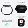Apple Watch Series 10 GPS - 42 mm - Cassa in alluminio color argento - Cinturino Sport denim - M/L