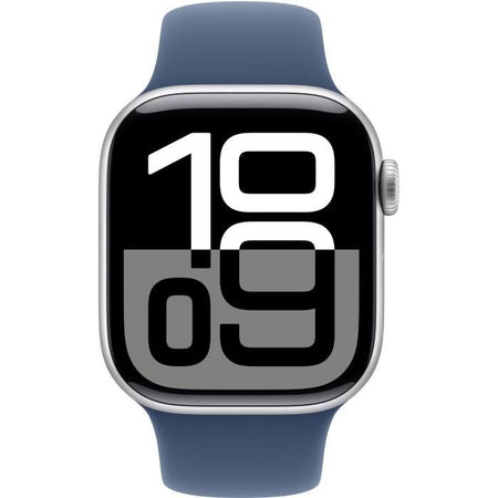 Apple Watch Series 10 GPS - 42 mm - Cassa in alluminio color argento - Cinturino Sport denim - M/L