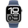 Apple Watch Series 10 GPS - 42 mm - Cassa in alluminio color argento - Cinturino Sport denim - S/M