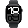 Apple Watch Series 10 GPS - 46 mm - Cassa in alluminio Jet Black - Cinturino Sport nero - M/L
