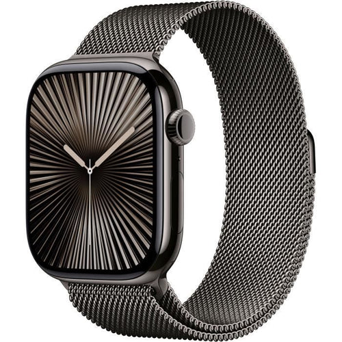 Apple Watch Series 10 GPS + Cellular - 46 mm - Cassa in titanio ardesia - Cinturino in maglia milanese ardesia - M/L