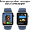 Apple Watch SE GPS - 40 mm - Cassa in alluminio color argento - Cinturino Sport denim - S/M