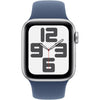Apple Watch SE GPS - 40 mm - Cassa in alluminio color argento - Cinturino Sport denim - S/M
