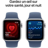 Apple Watch SE GPS - 40 mm - Cassa in alluminio color argento - Cinturino Sport denim - S/M