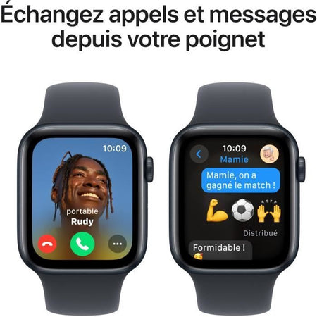 Apple Watch SE GPS - 44 mm - Cassa in alluminio Midnight - Cinturino Sport Midnight - M/L