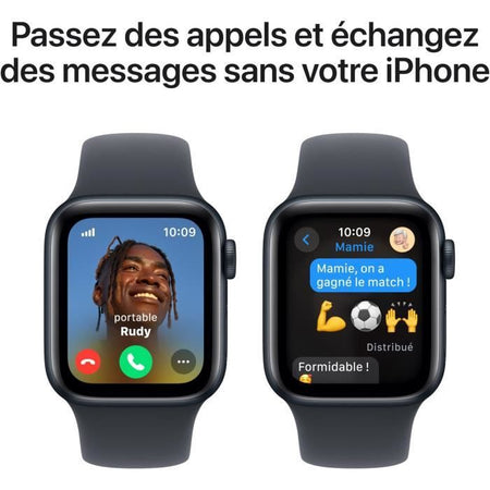 Apple Watch SE GPS + Cellular - 40 mm - Cassa in alluminio Midnight - Cinturino Sport Midnight - S/M