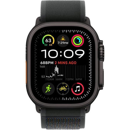 Apple Watch Ultra 2 GPS + Cellular - 49mm - Cassa in Titanio Nero - Cinturino Trail Loop Nero - S/M